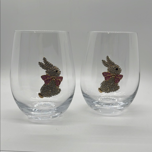Marshalls Other - NWT Crystal Bunny Wine Glasses
